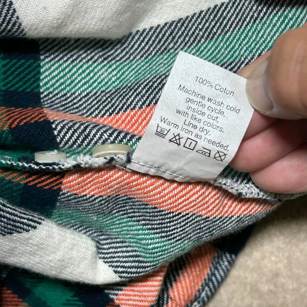 J.Crew The Perfect Shirt Womens L Flannel Plaid Cotton Button Down